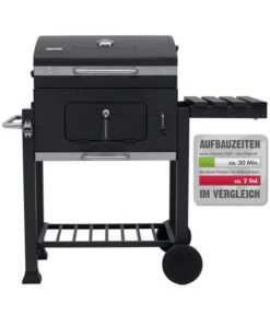 Tepro Click Holzkohle Grillwagen Toronto, Anthrazit -Eleganter Garten 4161691 WE MO 002 teproGrillwagenTorontoClick