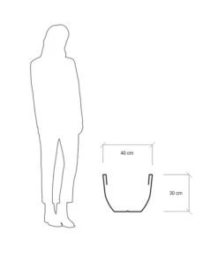 Farmet Kunststoff-Topf-Set Orione, Rund, Anthrazit, 2-teilig -Eleganter Garten 4178281 WE DE 004 ORIONERunderPflanzkuebelDurchmesser40cm30cmhochDUNKELANTHRAZIT