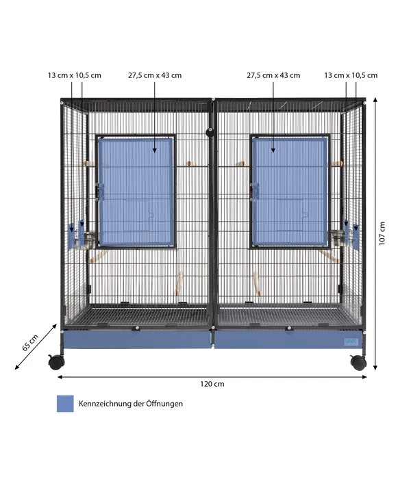 SAVIC Nager- Und Vogelheim Tasmania 120, Ca. B120/H107/T65 Cm 11 SAVIC Nager- Und Vogelheim Tasmania 120, Ca. B120/H107/T65 Cm – Bild 9