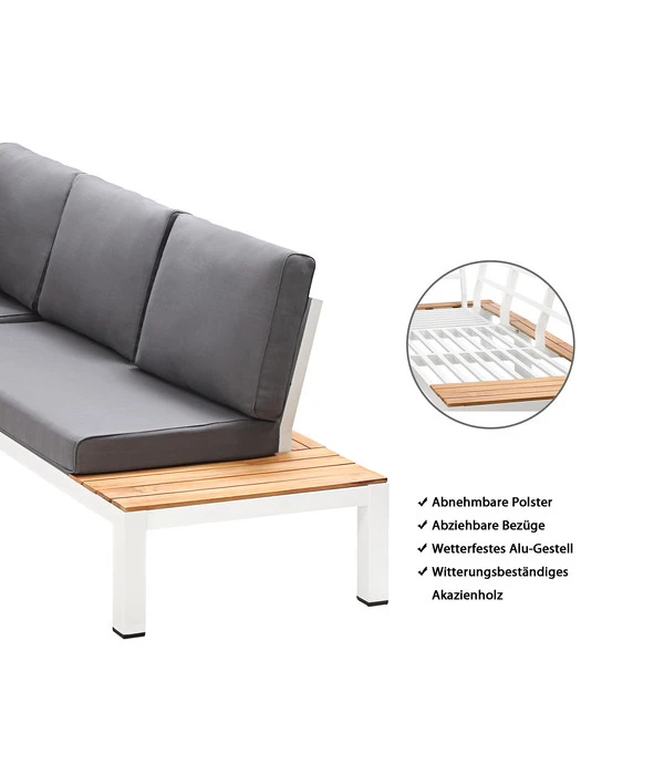 Dehner Aluminium-Lounge Malibu, 2-teilig 5 Dehner Aluminium-Lounge Malibu, 2-teilig – Bild 3