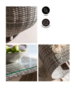 Dehner Geflechtlounge Avani, 4-teilig -Eleganter Garten 4209987 WE IG 001 DehnerGeflechtloungeAvani
