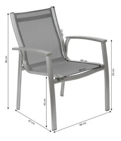 Dehner Stapelstuhl Niederlehner Chicago -Eleganter Garten 4210209 WE BG 001 DehnerBalkonstuhlChicagoGraphit