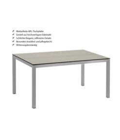 Dehner Premium Esstisch Nantes, Ca. B152/H75/T90 Cm -Eleganter Garten 4218210 WE IG 001 DehnerPremiumEsstischNantes