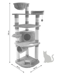 Dehner Kratzbaum Edda, Ca. B60/H180/T60 Cm 9 Dehner Kratzbaum Edda, Ca. B60/H180/T60 Cm -Eleganter Garten 4272563 WE BG 001 DehnerMarkenqualitaetKatzenkratzbaumEddaGrau