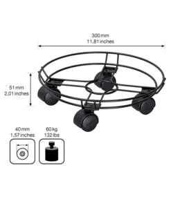 Wagner Pflanzenroller Draht, Ø 30 Cm, Schwarz -Eleganter Garten 4272662 WE BG 003 MULTIROLLERDRAHT