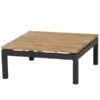 Siena Garden Teak-Loungetisch Alvida, Anthrazit/natur, Ca. B74/H30/T74 Cm