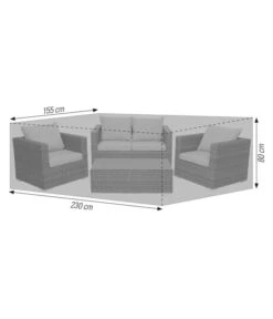 Acamp Schutzhülle Für Loungemöbel, Ca. B230/H80/T155 Cm