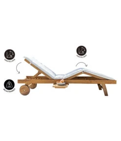 Dehner Rollliege Ravenna, Ca. B70/H89/T200 Cm -Eleganter Garten 4407086 WE FS 003 RollliegeRavenna