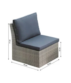 Dehner Geflecht-Lounge Rom, 4-teilig -Eleganter Garten 4407334 WE BG 002 DehnerGeflechtLoungeRomNEU