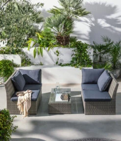 Dehner Geflecht-Lounge Rom, 4-teilig -Eleganter Garten 4407334 WE MO 003 DehnerGeflechtLoungeRomNEU