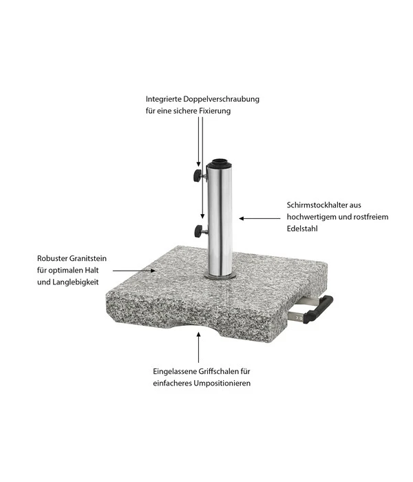 Dehner Granit-Schirmständer 4 Dehner Granit-Schirmständer – Bild 2