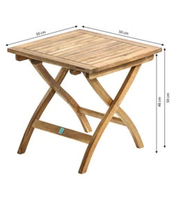 Dehner Beistelltisch Macao, Ca. B50/H50/T50 Cm -Eleganter Garten 4423554 WE BG 001 KlappbeistelltischMacao