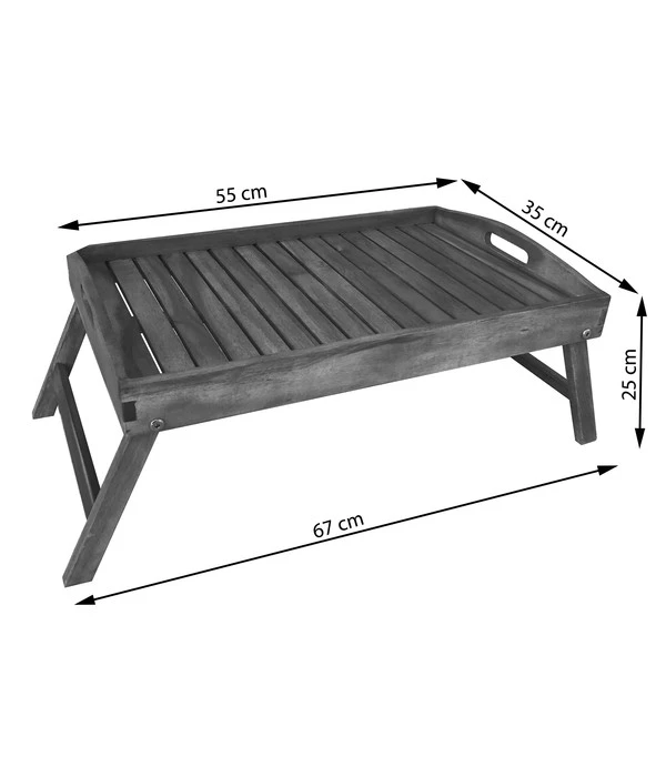 Dehner Klappbares Tablett Macao, Ca. B67/H25/T35 4 Dehner Klappbares Tablett Macao, Ca. B67/H25/T35 – Bild 2