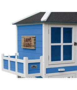 Dehner Nagerheim Happy Home Palazzo, Blau, Ca. B145/H121/T72 Cm -Eleganter Garten 4427746 WE DE 001 Dehner MarkenqualitaetHappyHomePalazzo