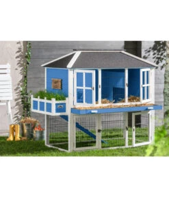 Dehner Nagerheim Happy Home Palazzo, Blau, Ca. B145/H121/T72 Cm -Eleganter Garten 4427746 WE MO 001 Dehner MarkenqualitaetNagerheimHappyHomePalazzo