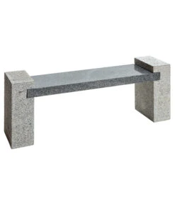 Dehner Granit-Gartenbank, Ca. B120/H45/T30 Cm, Grau