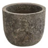 Dehner Keramik-Topf Priäus, Rund, Grau-braun