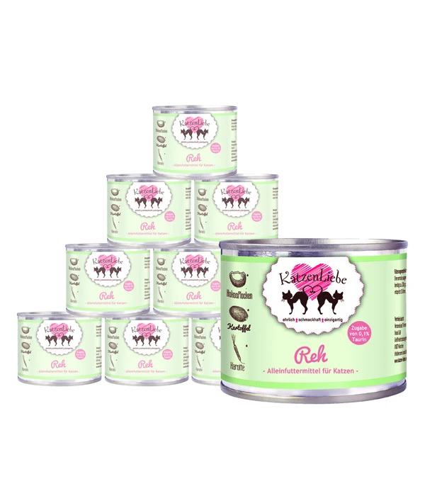 KatzenLiebe Nassfutter Für Katzen, Reh & Bio-Kartoffel 3 KatzenLiebe Nassfutter Für Katzen, Reh & Bio-Kartoffel