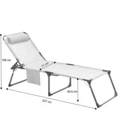 Dehner Gartenliege Mallorca, Ca. B71/H106/T227 Cm -Eleganter Garten 4498341 4418174 4498101 4498176 WE FS 002 LiegeMallorcaSkizze