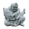 Denscho Stein-Buddha Mit Koi, 35 X 25 X 35 Cm -Eleganter Garten 5168745 WE FS 001 BuddhamitKoi35cmhochgrau