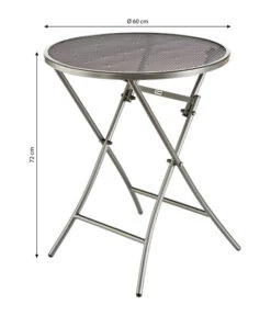 MWH Klapptisch Cafe Latte, Ca. Ø60/H72 Cm -Eleganter Garten 5311956 WE BG 001 MwhKlattpischCafeLateKlapptischCafeLate60CmEGrau