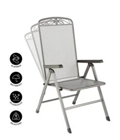 MWH Klapp-Gartensessel Savoy 17 MWH Klapp-Gartensessel Savoy -Eleganter Garten 5312095 WE IG 001 KLAPPSESSELSAVOYEGRAU