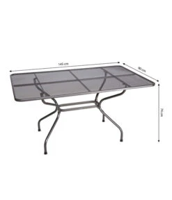 Royal Garden Streckmetall-Gartentisch, Ca. B145/H74/T90 Cm -Eleganter Garten 5312822 WE BG 001 MwhStreckmetallGartentischStreckmetallTisch145X90cmERaug