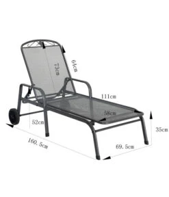 MWH Gartenliege Savoy, Ca. B81/H52/T187 Cm -Eleganter Garten 5312897 WE BG 001 MWHLiegeSavoy