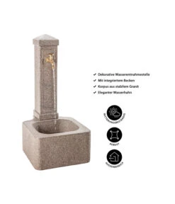 Dehner Granit-Gartenbrunnen Graz, Ca. H110 Cm -Eleganter Garten 5352018 WE IG 001 DehnerGranitGartenbrunnenGraz