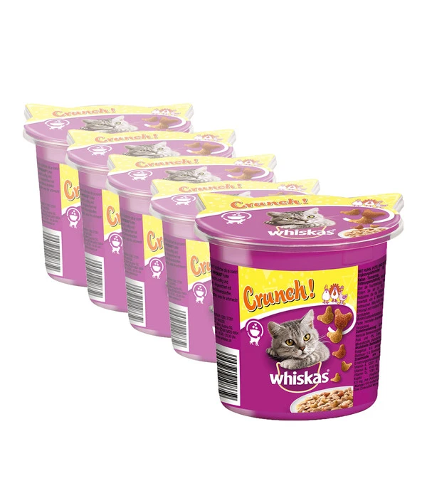 Whiskas® Katzensnack Crunch Mit Huhn, Truthahn & Ente, 5 X 100 G 3 Whiskas® Katzensnack Crunch Mit Huhn, Truthahn & Ente, 5 X 100 G