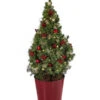 Geschmückter Weihnachtsbaum Antik, Mit Lichterkette, Ca. H70 Cm -Eleganter Garten 6201974 WE FS 001 WeihnachtsbaeumchenAntikrot23cmLED