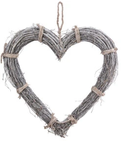 Dehner Türkranz Herz, Weiß, Ca. Ø38 Cm