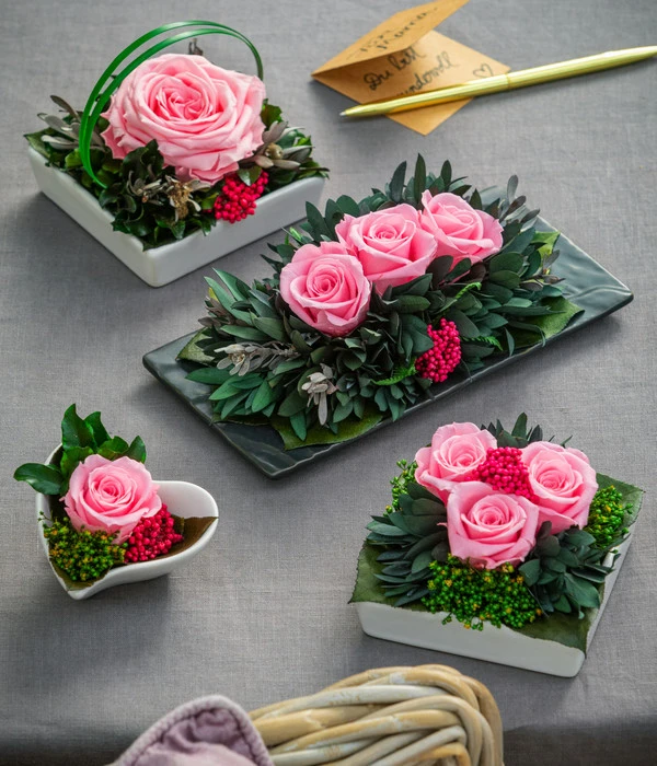 Dehner Herzschale Mit Longlife-Rose Aneta, Rosa, Ca. B7/H5 Cm 5 Dehner Herzschale Mit Longlife-Rose Aneta, Rosa, Ca. B7/H5 Cm – Bild 3