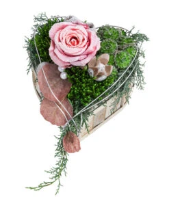 Grabgesteck Im Himmel, Herzförmig, Ca. B20/H20/T20 Cm