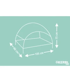 KERBL Hundeliege Vacation, Grau, Ca. B105/H75/T86 Cm -Eleganter Garten 6603526 WE DE 003 HundeliegeVacationTop