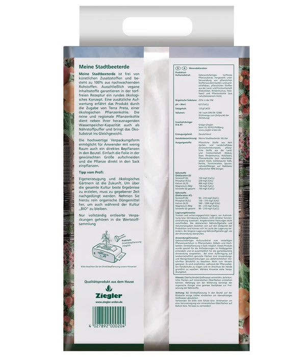 Ziegler Meine Stadtbeeterde Torffrei, 36 X 18 Liter 5 Ziegler Meine Stadtbeeterde Torffrei, 36 X 18 Liter – Bild 3