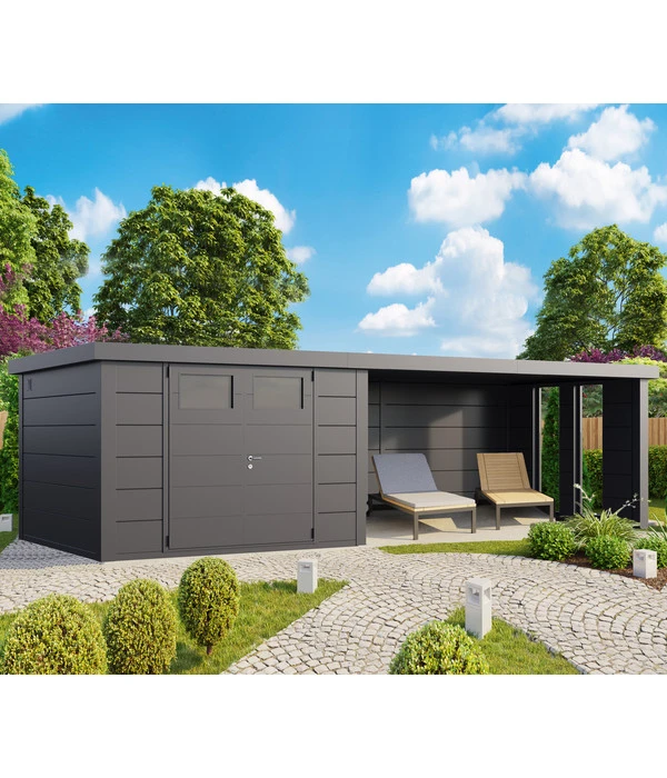 Wolff Finnhaus Gerätehaus Eleganto 3030, Inkl. Lounge Rechts Mit Fenstern, Ca. B782/H225/T318 Cm 4 Wolff Finnhaus Gerätehaus Eleganto 3030, Inkl. Lounge Rechts Mit Fenstern, Ca. B782/H225/T318 Cm – Bild 2