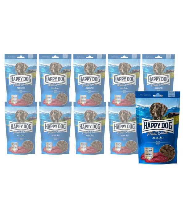 Happy Dog Hundesnack Meat Snack Allgäu, Rind, 10 X 75 G 3 Happy Dog Hundesnack Meat Snack Allgäu, Rind, 10 X 75 G