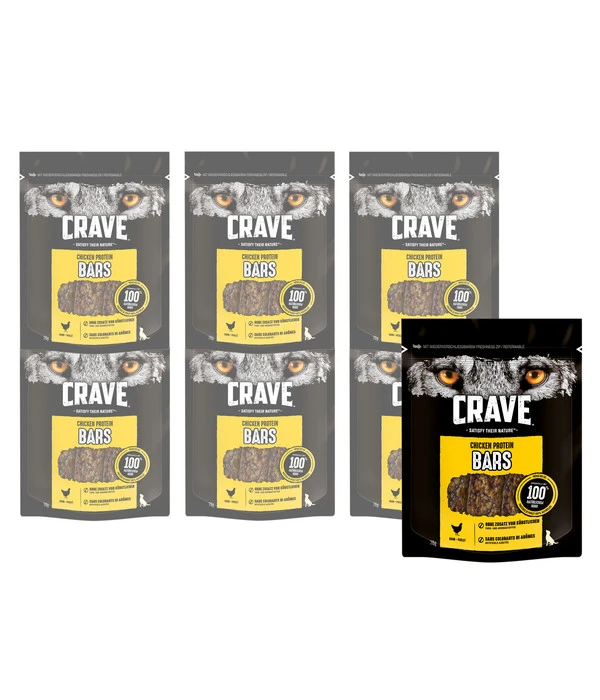 CRAVE™ Hundesnack Protein Bars, Huhn, 7 X 76 G 3 CRAVE™ Hundesnack Protein Bars, Huhn, 7 X 76 G
