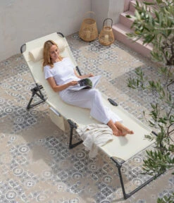 Dehner Gartenliege Mallorca, Ca. B71/H106/T227 Cm -Eleganter Garten 6635163 WE MO 001 LiegeMallorcaVanilla