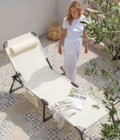 Dehner Gartenliege Mallorca, Ca. B71/H106/T227 Cm -Eleganter Garten 6635163 WE MO 002 LiegeMallorcaVanilla