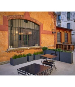 Euro3Plast Kunststoff-Kasten Kube High, Rechteckig -Eleganter Garten 6639413 WE MO 002 Euro3PlastPflanzkastenKubeHigh