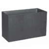 EDA-plastiques Kunststoff-Blumenkasten Basalt, Rechteckig, Anthrazit, Ca. B99,5/H60/T39,5 Cm -Eleganter Garten 6640502 WE FS 001 PflanzkuebelBasalt