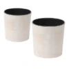 Siena Garden Kunststoff-Topf ECO Lens, Rund, Weiß, Ca. Ø30/H30,5 Cm, 2er-Set -Eleganter Garten 6654982 WE FS 001 PflanzgefaesseEcoLens30Weiss
