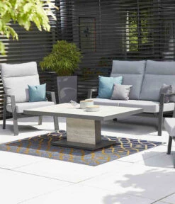 Siena Garden Kunststoff-Säule Lyon, Konisch, Ca. B35/H68/T35 Cm -Eleganter Garten 6655351 WE MO 003 PflanzgefaessLyon35Anthrazit