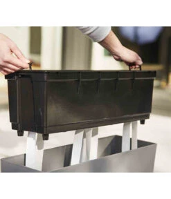 Siena Garden Kunststoff-Kasten Loire, Eckig, Grau, Ca. B56/H36,5/T19 Cm -Eleganter Garten 6655500 WE DE 002 PflanzgefaessCraonGraphit