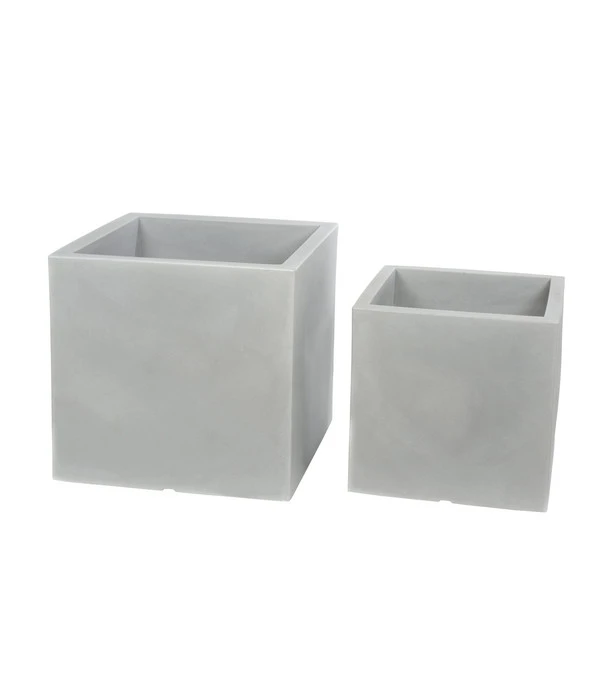 Farmet Kunststoff-Topf-Set Atlantis, Quadratisch, Grau, 2-teilig 3 Farmet Kunststoff-Topf-Set Atlantis, Quadratisch, Grau, 2-teilig