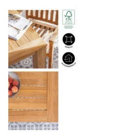 Dehner Teaktisch Havanna, Ca. B90/H75/T90 Cm -Eleganter Garten 6657415 WE IG 001 GruppeHavanna04