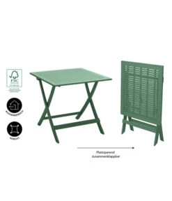 Dehner Klapptisch Stavanger, Ca. B80/H75/T80 Cm -Eleganter Garten 6666481 WE IG 001 KlapptischStavanger