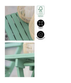 Dehner Klapphocker Stavanger, Ca. B45/H45/T42,6 Cm -Eleganter Garten 6666507 WE IG 002 KlapphockerStavangerGruen